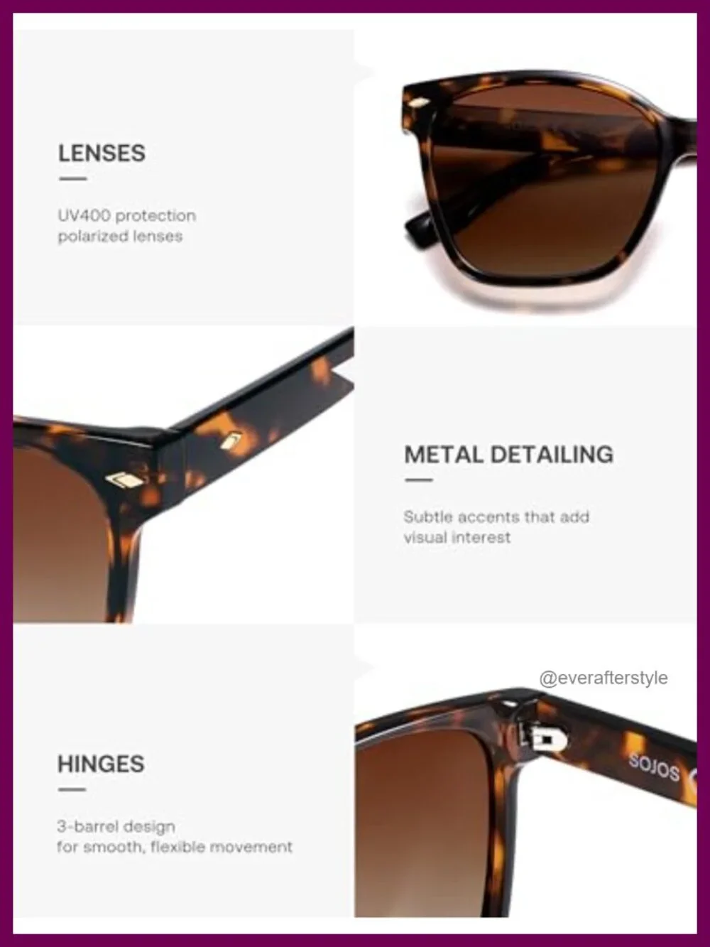 Trendy Square Oversized Polarized Sunglasses for Women UV400 Plastic Frame